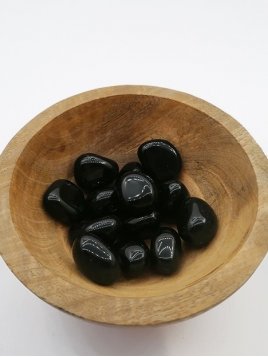 PIERRE ROULÉE OBSIDIENNE NOIRE