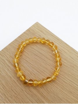 BRACELETS AMBRE JAUNE 6mm