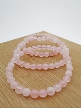 BRACELETS QUARTZ ROSE 6mm