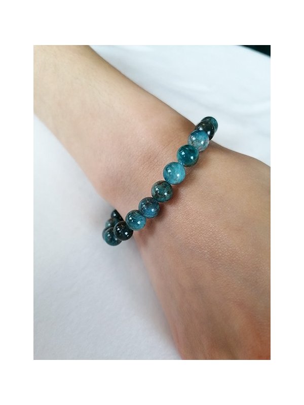 BRACELETS APATITE BLEUE 8mm