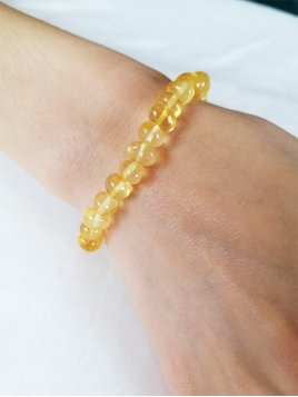 BRACELETS AMBRE JAUNE 6mm