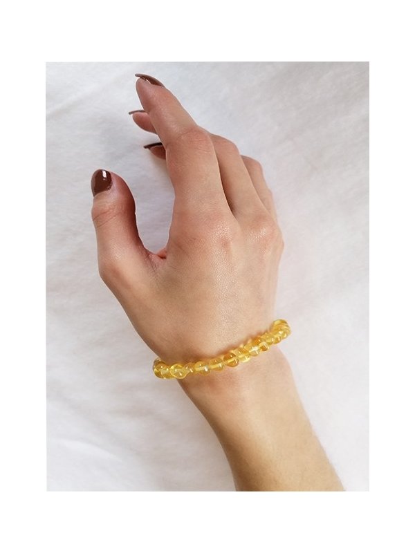 BRACELETS AMBRE JAUNE 6mm