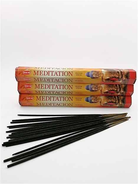 Encens Hem Méditation - 20g - Boîte de 20 Bâtonnets