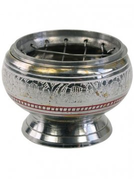 BRÛLE-ENCENS - LAITON ARGANTÉ